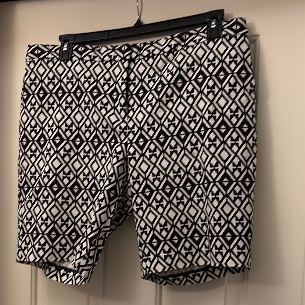 Geometric Black and White Shorts